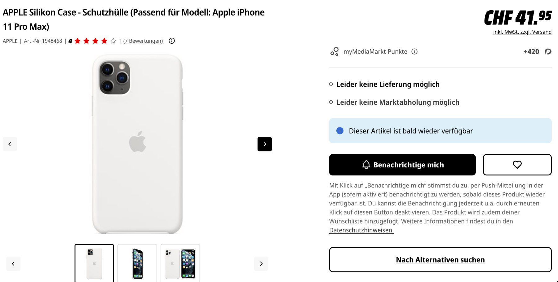 Apple Cover & Protezioni schermo: NEU, iPhone 11 Pro Max Hülle von Apple – Nuovo e nell'imballaggio originale da Zürich venduto da gom_wl8d 2