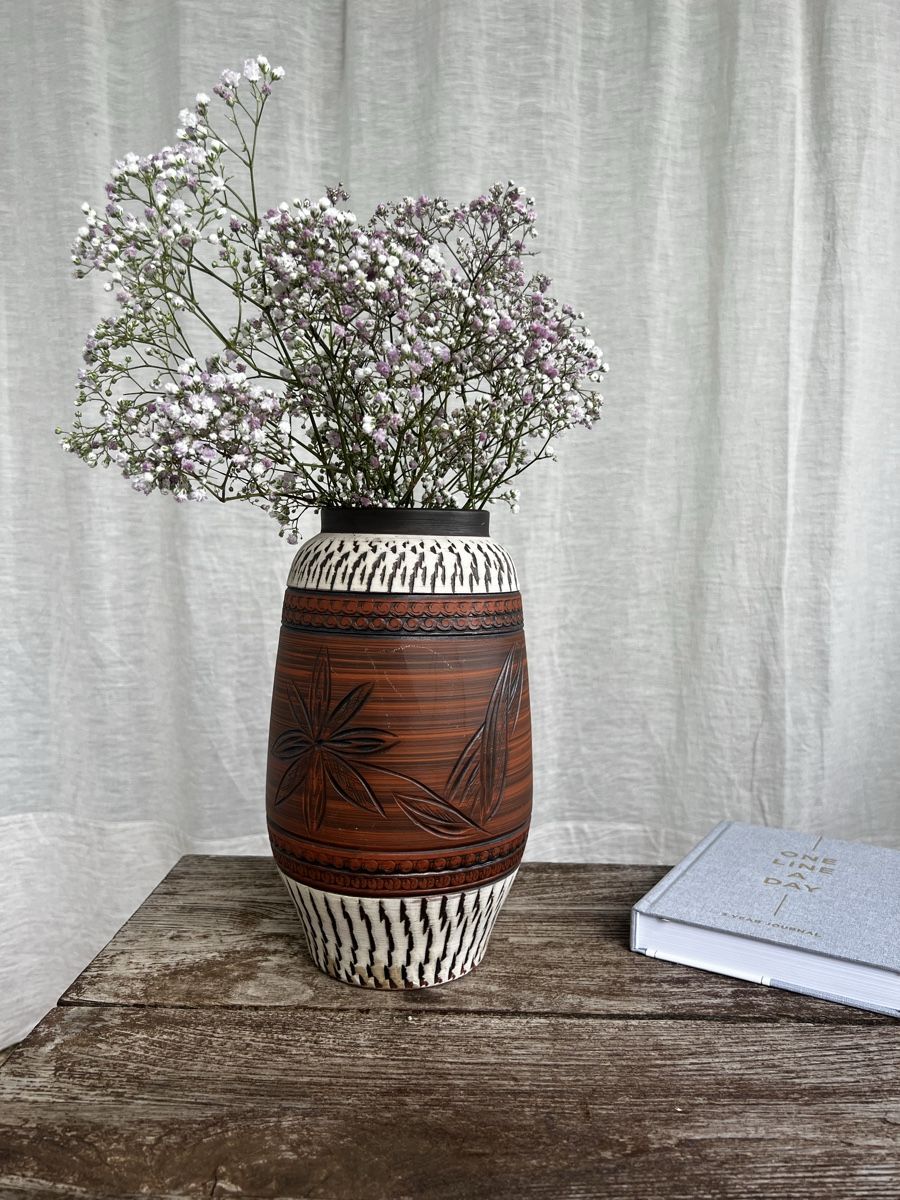 Vasi & Recipienti: Vintage Vase, Decora Sgraffito ceramic – Usato da Oberägeri venduto da Theonose74 8