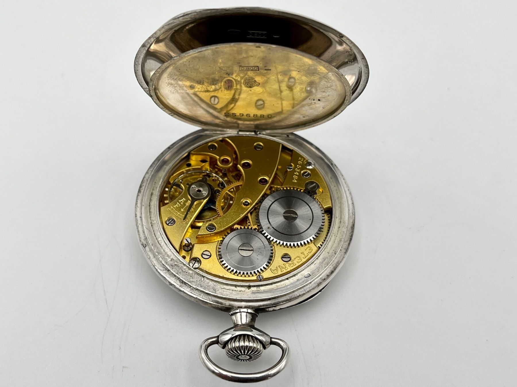 Eterna Uhren: Eterna Chronometer Taschenuhr 0.800 Silber Handaufzug – Gebraucht aus Aarau von  6