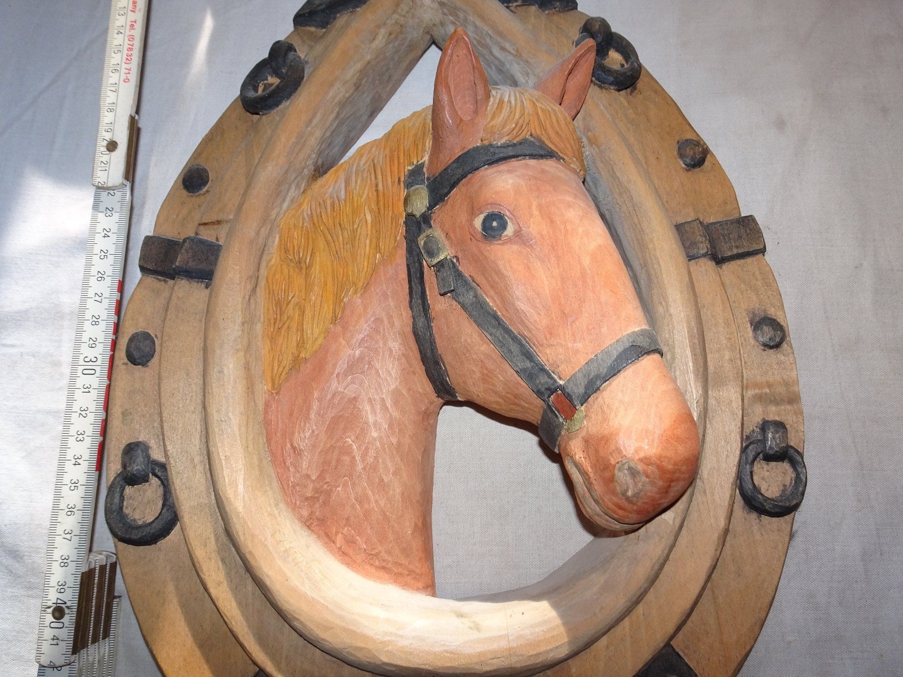 Sculture & Statue: Pferdekopf aus einem Stück Holz geschnitzt – Usato da Bichwil venduto da Silbereule9 1