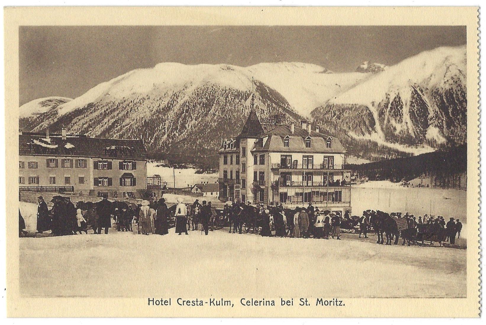 Cartoline postali: Hotel  Cresta - Kulm,  Celerina  bei  St.  Moritz.   592"Hel – Usato da Bütschwil venduto da Jackson1A