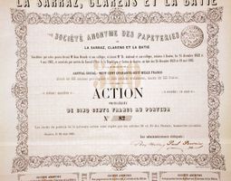SA des Papeteries de la Sarraz, Clarens et la Bâtie - 1865