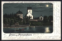 Romanshorn, Schloss und Kirche mit Ruder