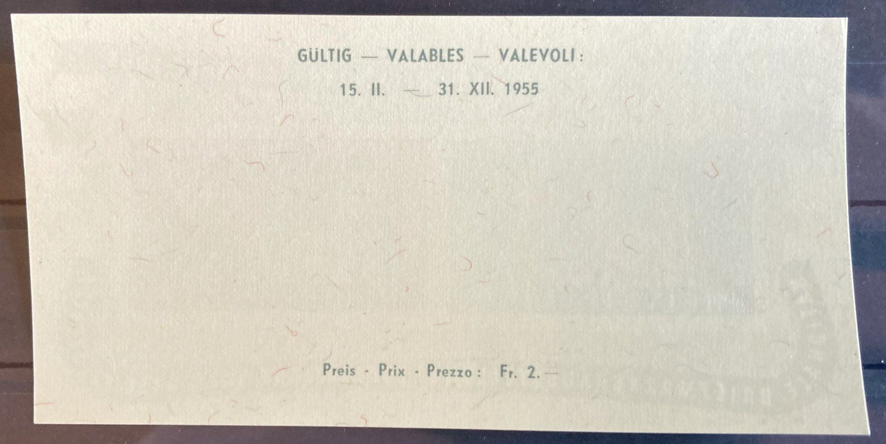 Tutti i francobolli: Lausanne Block W34 1955 postfrisch (**), SBK 70 Fr. – Usato da Flawil venduto da Furti 1
