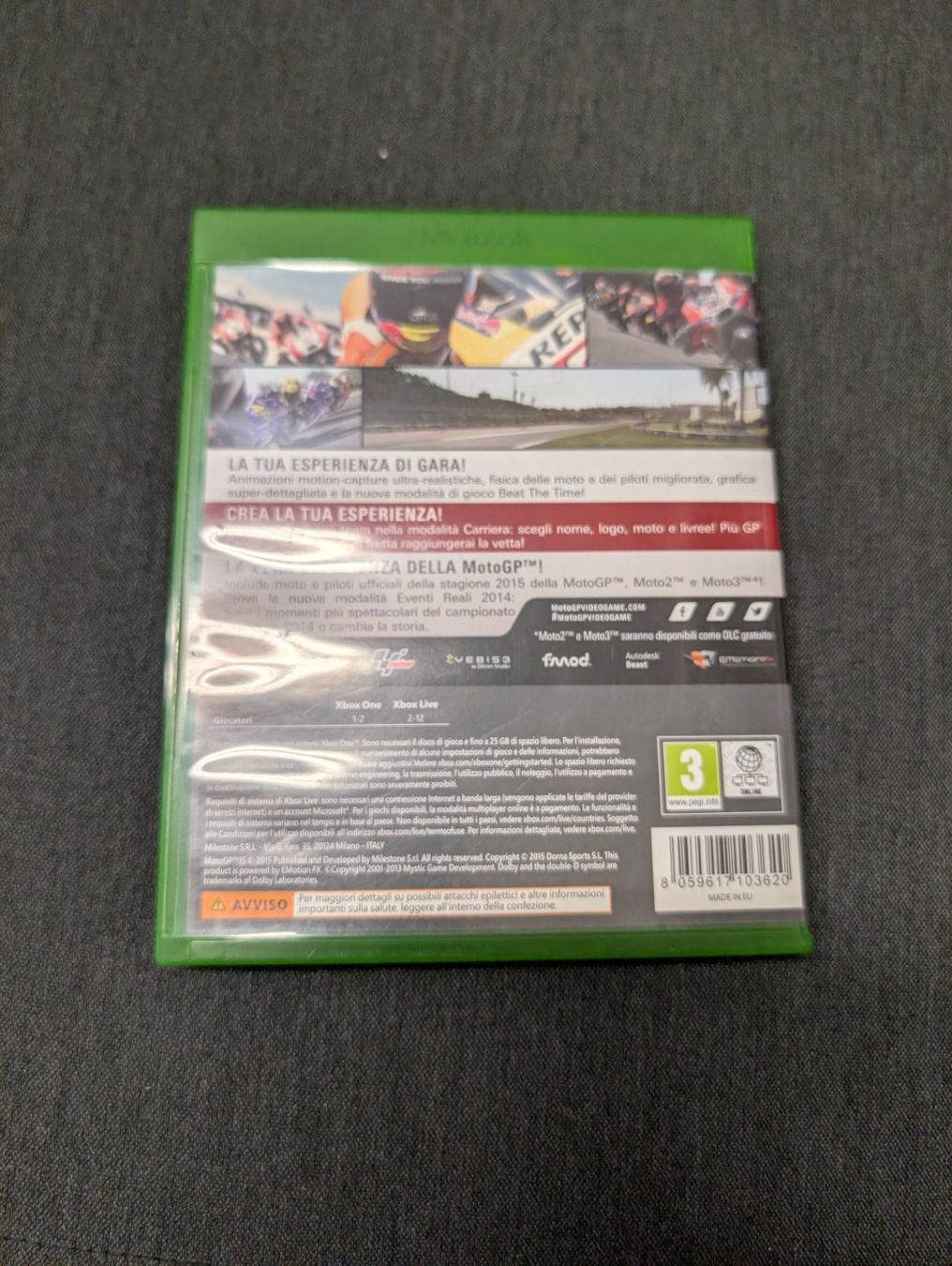 Giochi: Moto GP 15 Microsoft Xbox Series x / one – Usato da Giubiasco venduto da Ticinerd 1