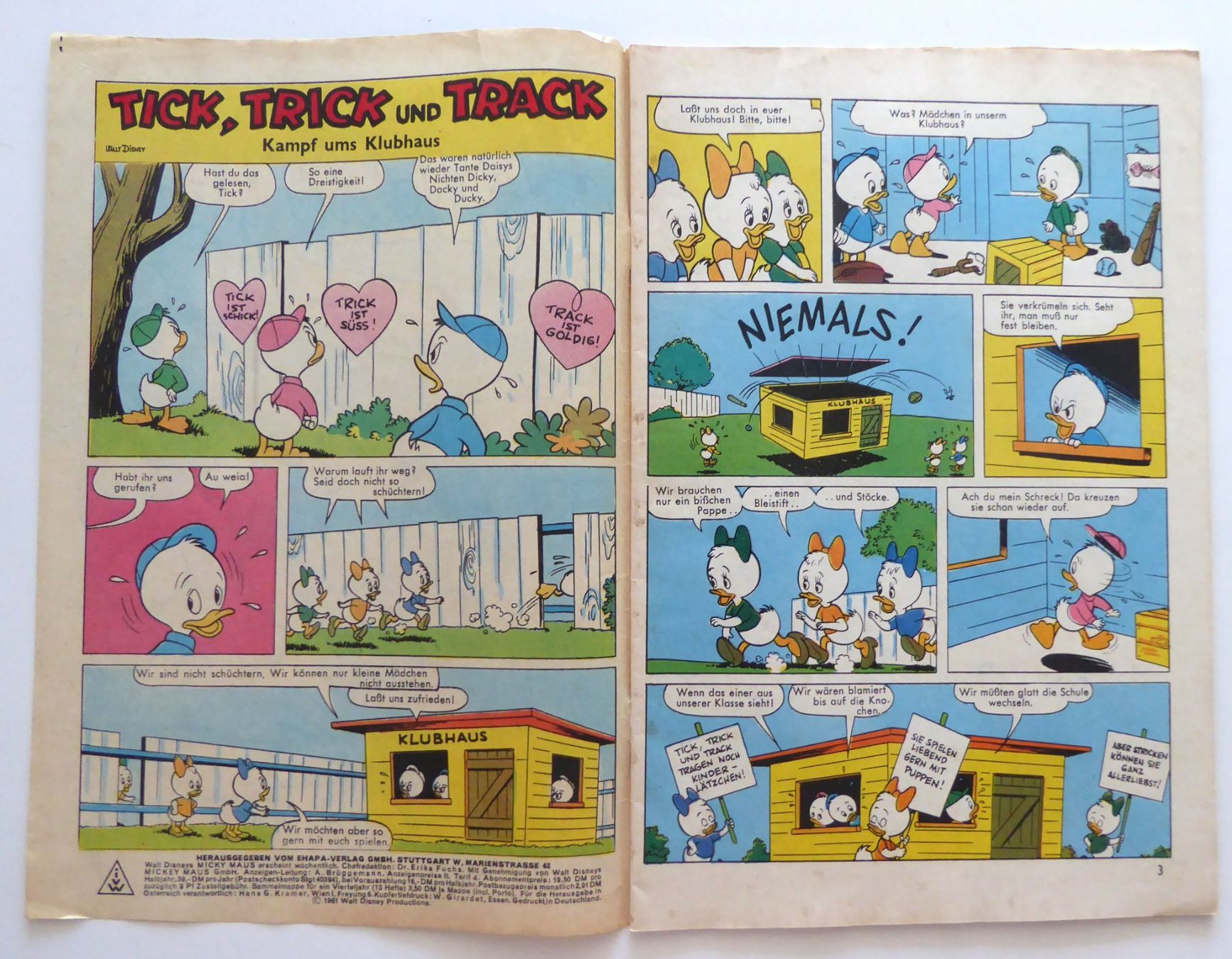 Fumetti: WD Micky Maus Heft Nr. 53 vom Dezember 1961 – Usato da Aesch BL venduto da Kauri1 1
