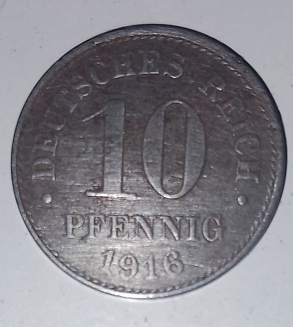 Tutti le monete: 10 Deutsche Pfennig 1916 – Usato da Balsthal venduto da Marica75