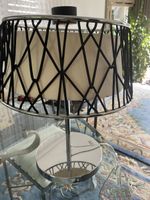2x KARE Designer Stehlampe, Chrom mit Stoff, KARE Design