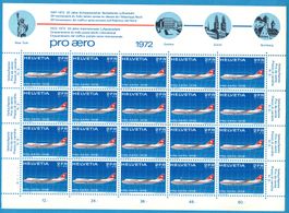 1972  Kleinbogen  Pro Aero  postfrisch  Postpreis CHF  60.00