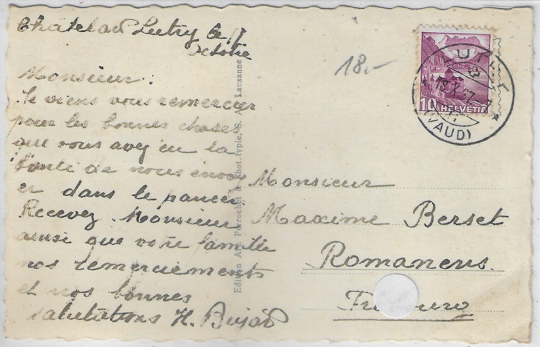 Cartoline postali: Lutry - Le port – Usato da Ettingen venduto da Kartenplanet 1