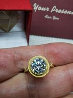 Bague argent avec diamant de moissanite de 2 ct certifié GRA