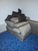 Gartenlounge Set Rattan braun mit Polster gebraucht
