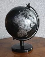 Schöner Globus, schwarz-silber, Weltkugel, Deko 🌎