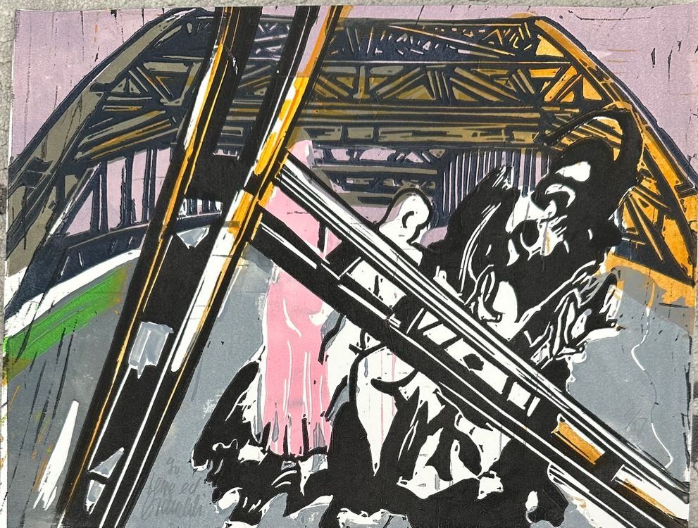 Xilografie: René Ed Brauchli  LINOL ODER HOLZSCHNITT SIGNIERT – Usato da Gersau venduto da grafik-kunst 4