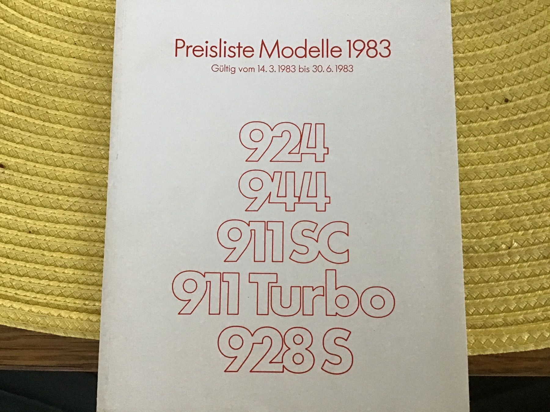 Porsche Documenti: Porsche Programm Preisliste 1983 in DM – Usato da Scherzingen venduto da Starseller62