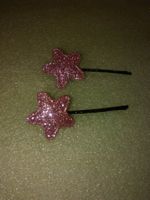 HAARSCHMUCK,,,2 STERNEN,,,,,HELLROSENROT,,,GLITZER