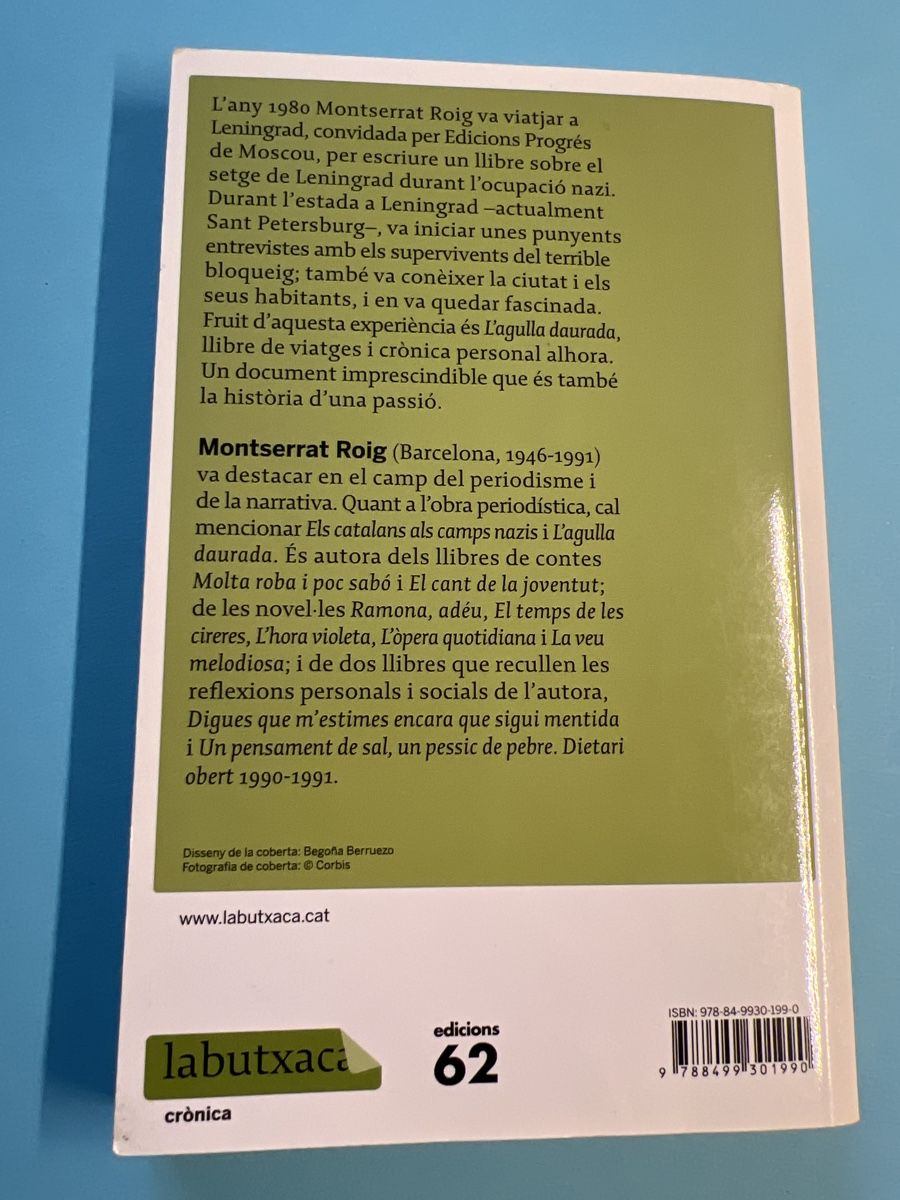 Bücher: Roman "L'agulla daurada" Montserrat Roig (Catalan) – Gebraucht aus Genève von PoissonBlue 1