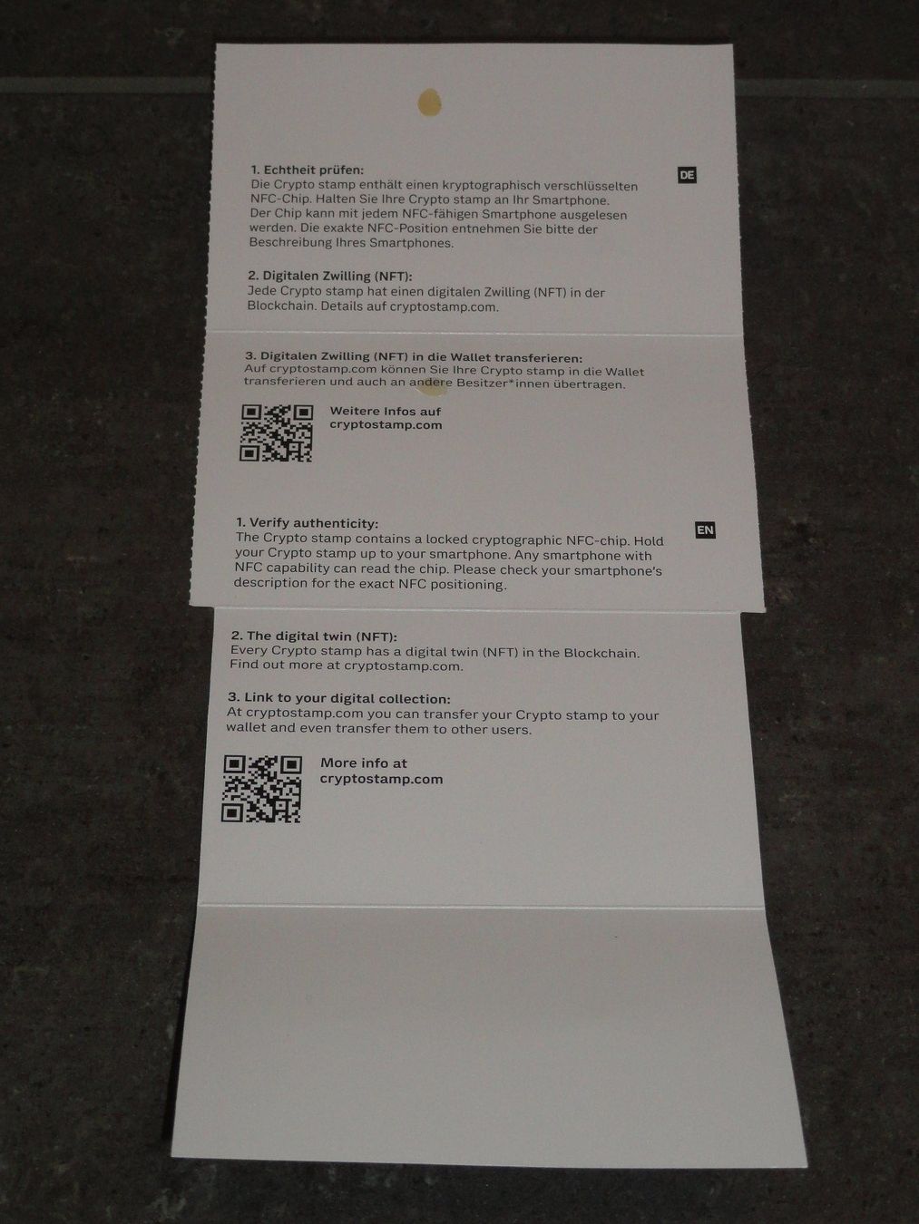 Tutti i francobolli: Crypto Stamp 5.0: BÄR IN GRÜNER FARBE, 6-stelliger Code – Nuovo (secondo la descrizione) da Dagmersellen venduto da dribbeldrago10 5