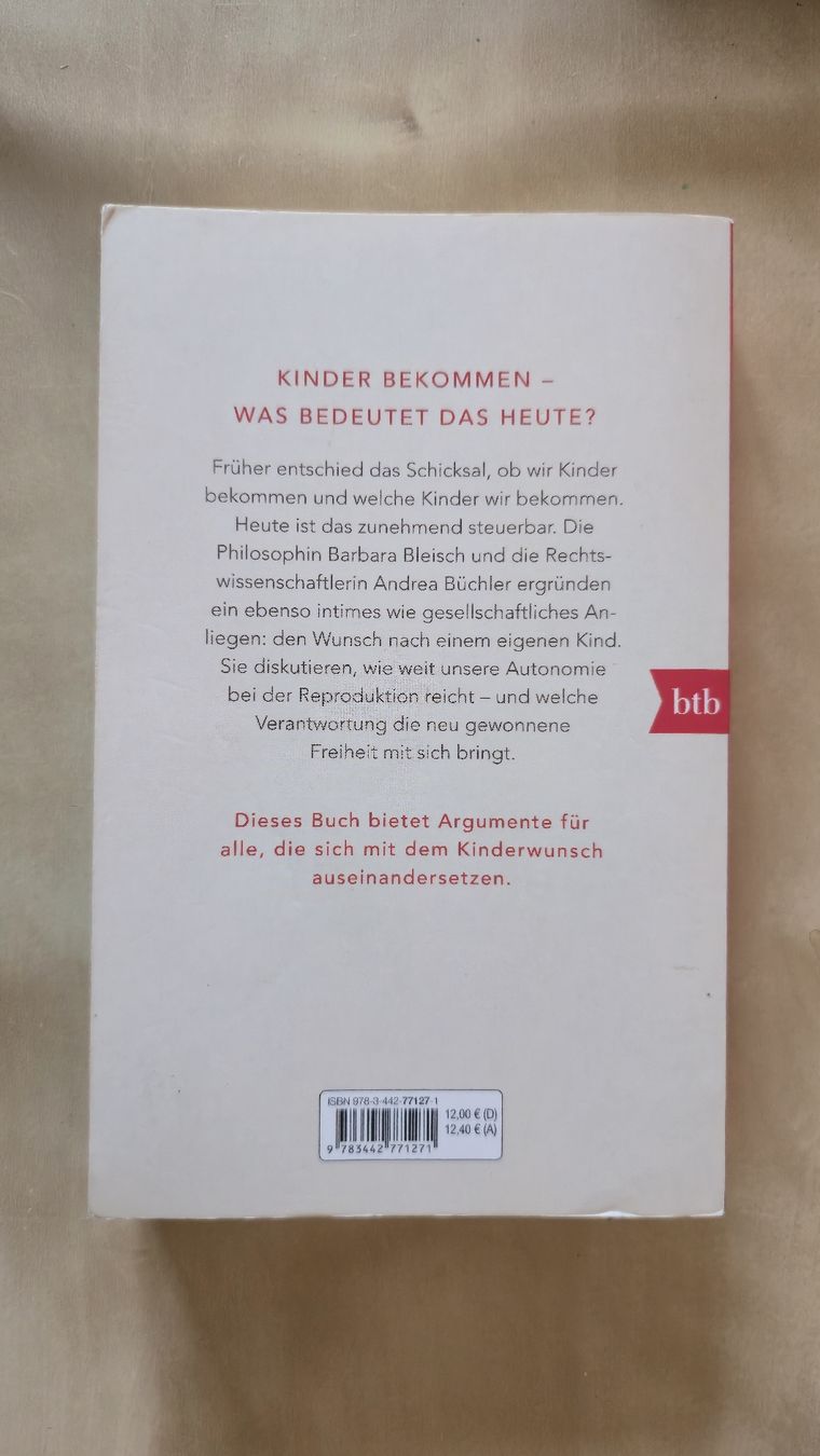 Livres: Buch "Kinder wollen" - Barbara Bleisch – D'occasion à Alpthal par MJA88 1