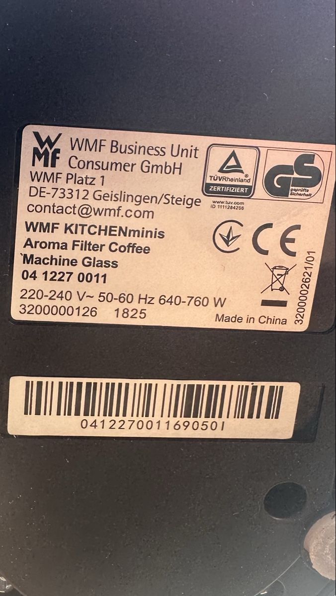 WMF Macchine per caffè & Macchine per espresso: Filterkaffeemaschine WMF, Kitchenminis, neuwertig – Usato da Zürich venduto da Barbq 3