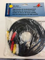 Monacor VC-521 AV-Kabel 5 m, 3x Cinch auf 3x Cinch, neu