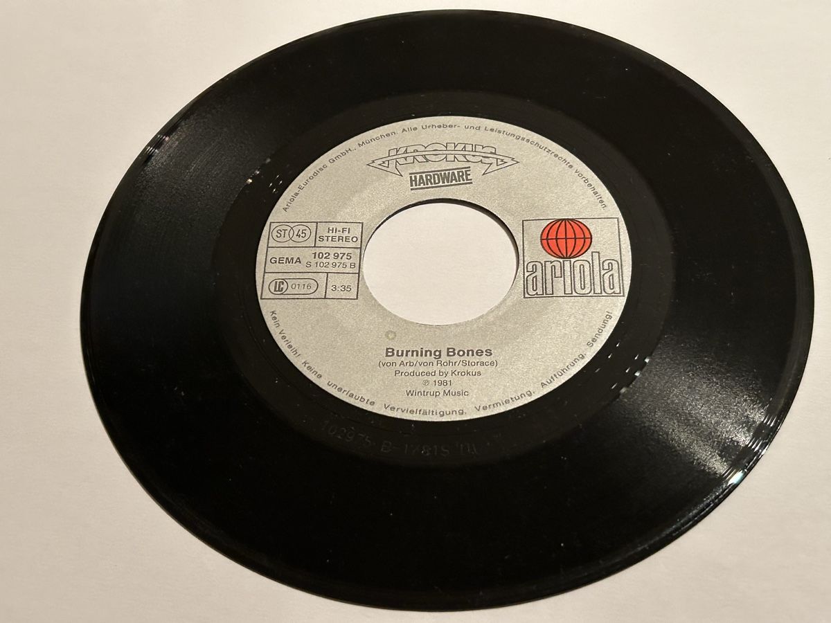 Dischi in vinile: Krokus. 1981. Smelly Nelly / Burning Bones – Usato da Faulensee venduto da Mizuno06 3