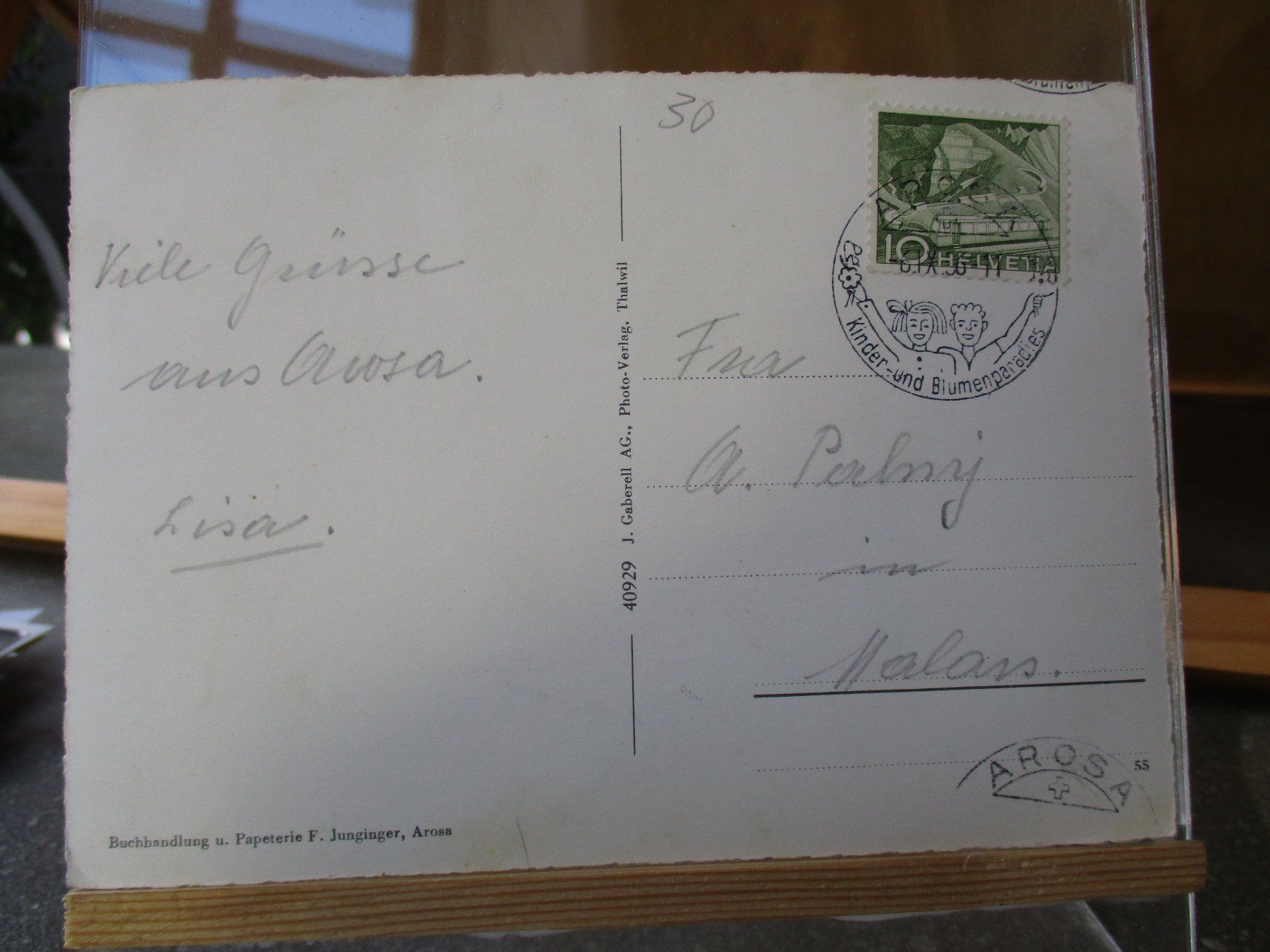 Cartes postales: Arosa 1956 Postkarte 2 – D'occasion à Felsberg par sanwill 1