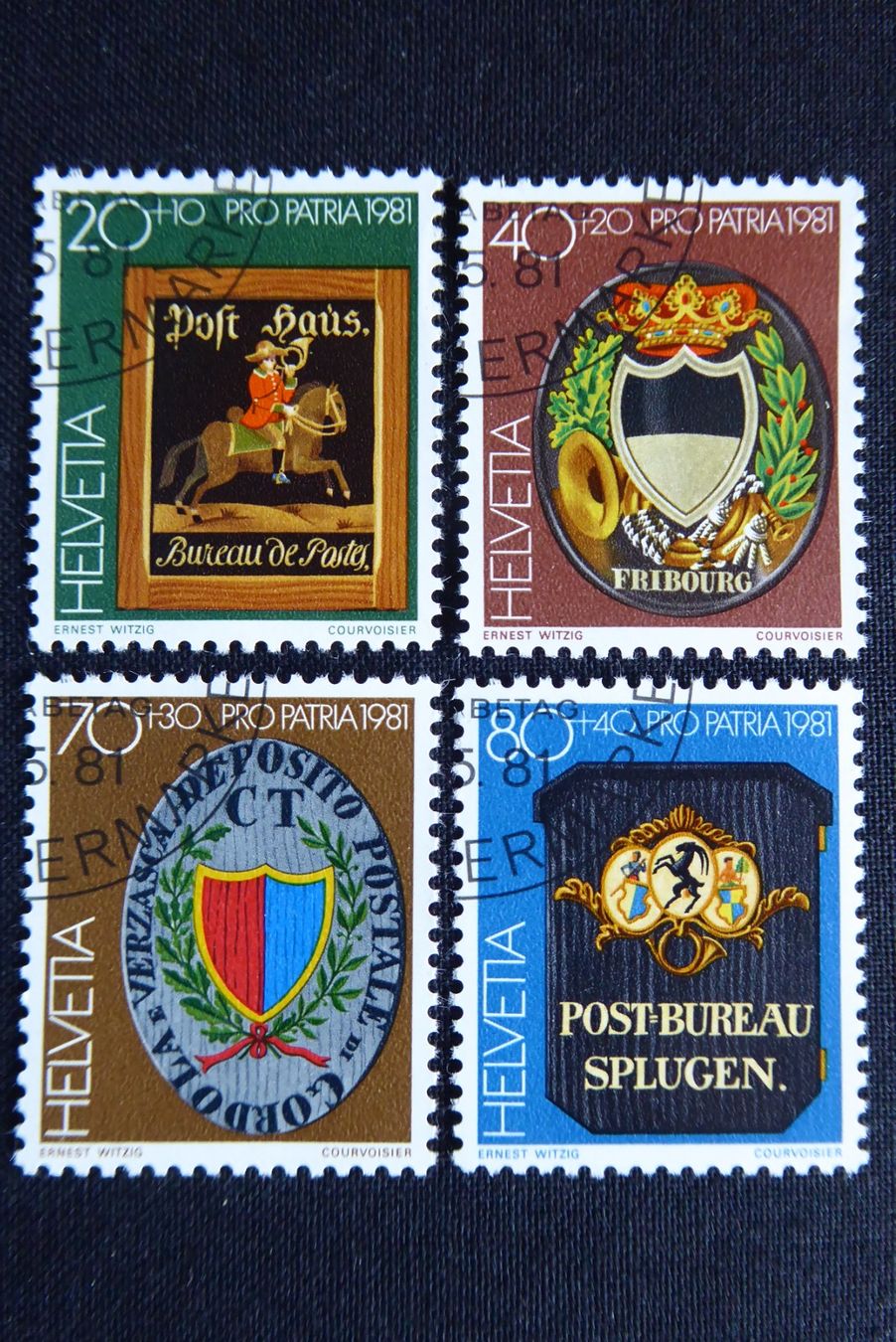 Tutti i francobolli: (P257) PP: 1981 B190 - B193 mit ET-Stempel – Usato da Basel venduto da scholle50