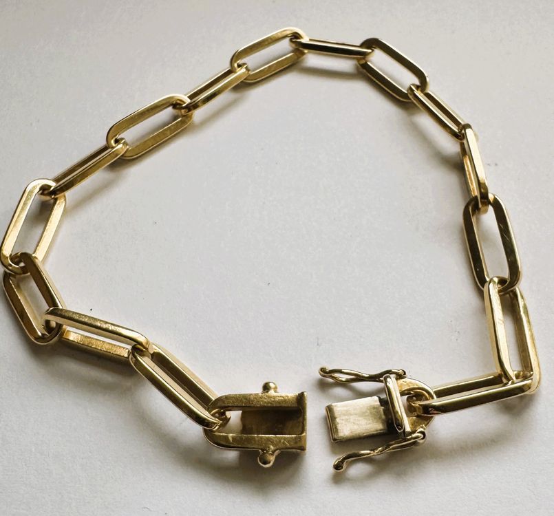 Bracciali & Braccialetti: Elegantes Gold Armband, 750er Gold, Top Zustand – Usato da Hombrechtikon venduto da Oldclock 2