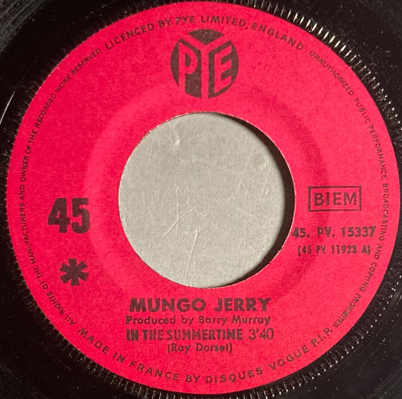 Dischi in vinile: MUNGO JERRY - IN THE SUMMERTIME – Usato da Poliez-Pittet venduto da Newtown-Records 2