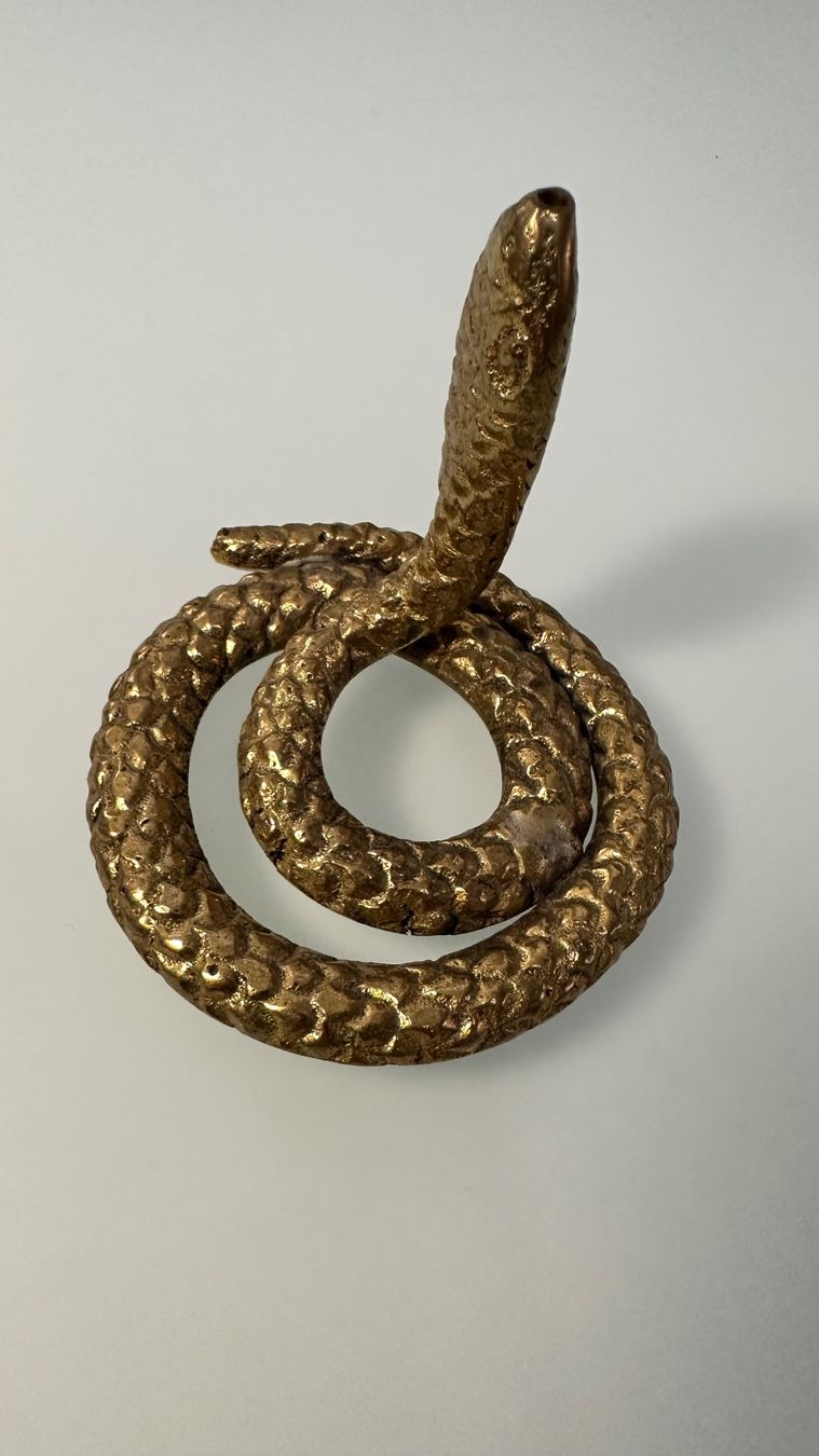 Statuette: Schlange aus Metall – Usato da Stein AG venduto da Loris-Lavender