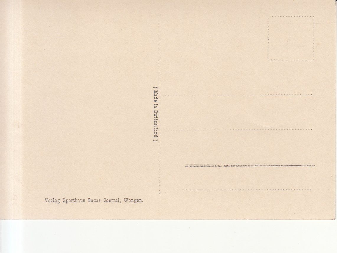 Cartoline postali: Wengen ca. 1930 – Usato da Bürglen TG venduto da StampGraf 1
