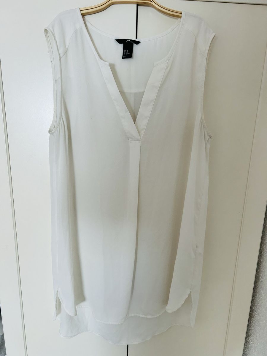 H&M Blusen: Weisses H&M Sommer Oberteil Gr.40 – Gebraucht aus Obfelden von JackyRot