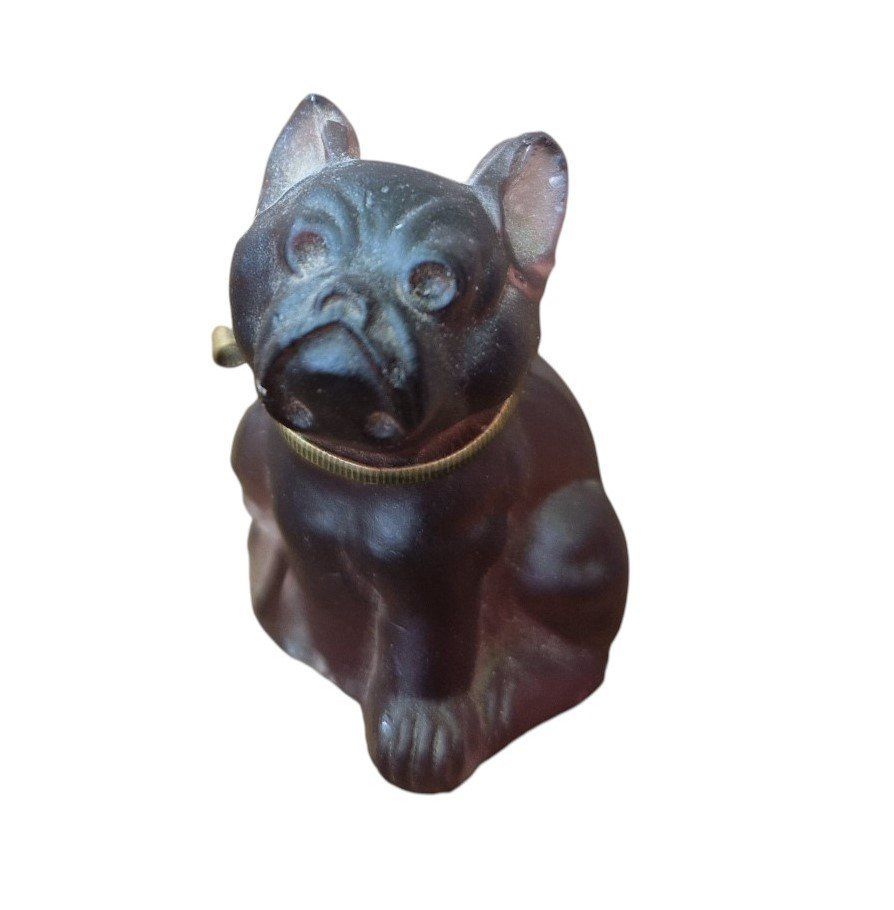 Statuette: antike Figur Bulldogge Amethyst-Glas – Usato da Mörschwil venduto da wunderkiste44 1