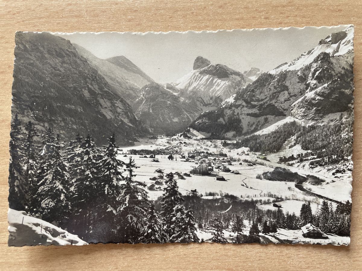Cartoline postali: Alte Ansichtskarte Kandersteg, Winter, GEB.BATTERIE 3, Feldp – Usato da Neuhausen am Rheinfall venduto da Arielle55