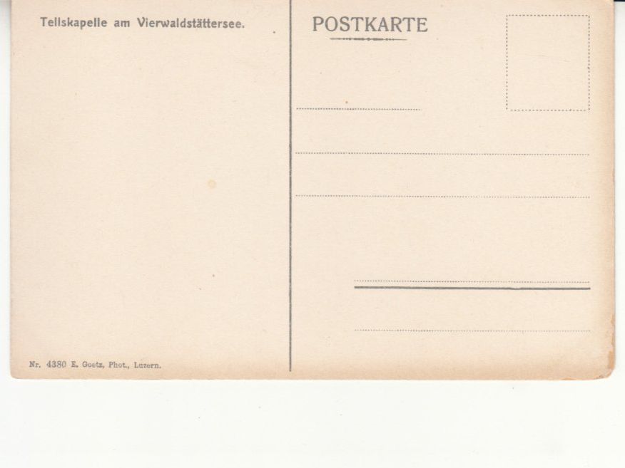 Ansichtskarten: Tellskapelle ca. 1915 – Gebraucht aus Bürglen TG von StampGraf 1