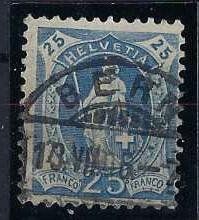 Alle Briefmarken: Stehende Helvetia 93B Voll-BERN – Gebraucht aus Hitzkirch von walti1959