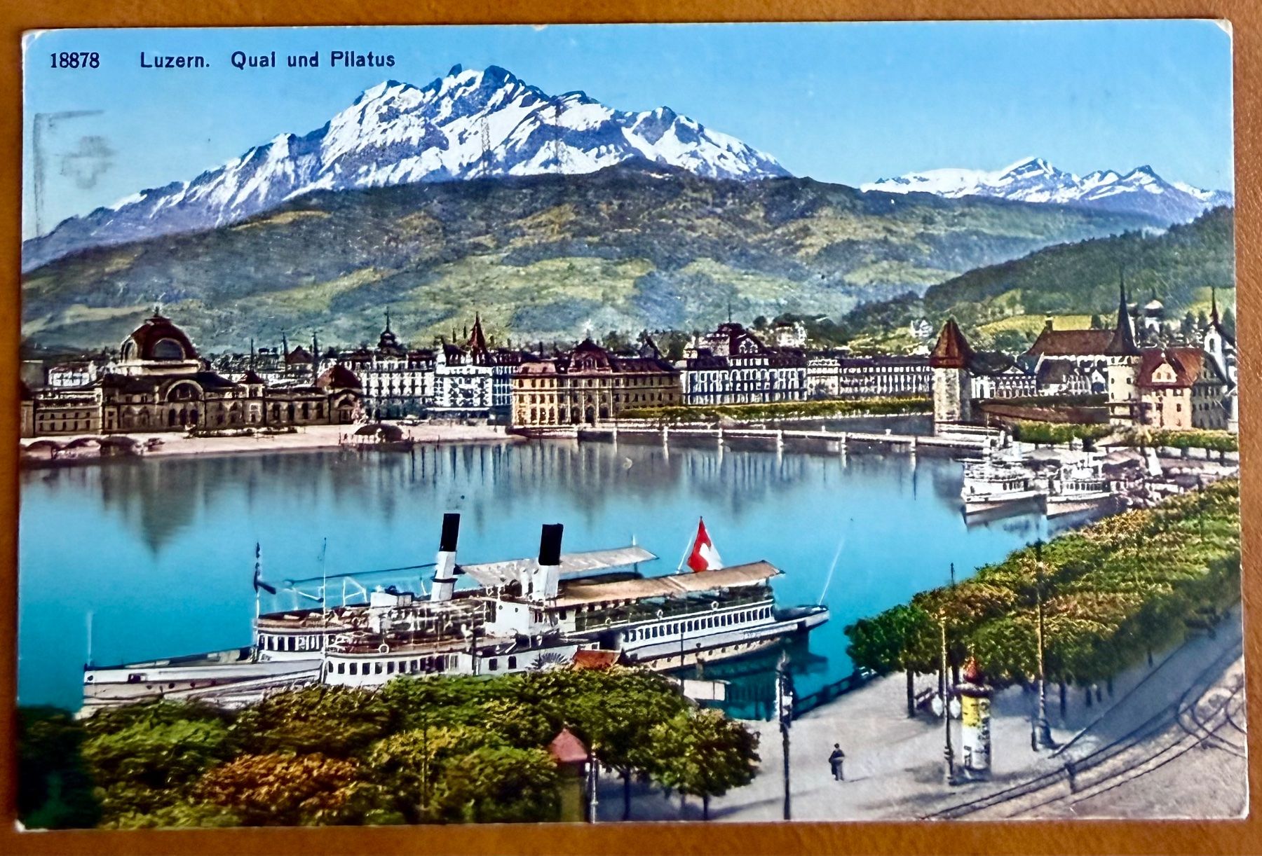 Cartoline postali: AK: Luzern - Dampfschiff  1923 – Usato da Lutry venduto da Ediego