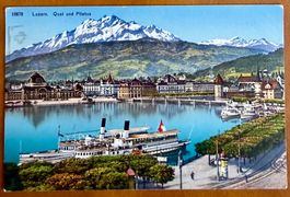 AK: Luzern - Dampfschiff  1923
