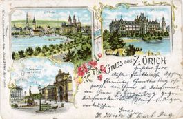 Zürich   ZH  -   Gruss aus ZÜRICH  /  LITHO   um  1 9 0 0