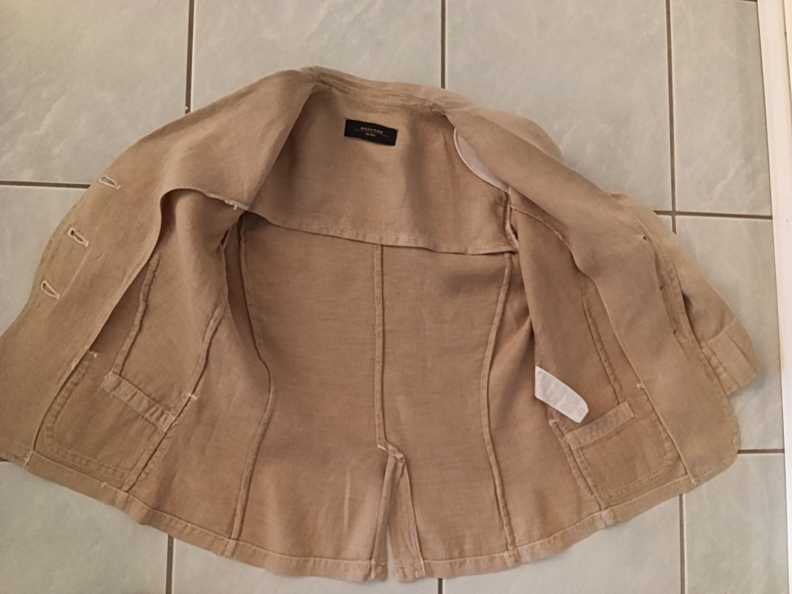 Max Mara Giacche: Blazer, S, Max Mara Weekend, 100% lin, beige – Usato da Neuchâtel venduto da Virgule50 5