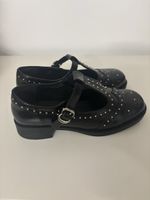 Schwarze Lackschuhe, Gr. 38, T-Spange, Neu