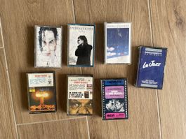 7 cassettes audio : Jazz, Cinéma, Rock