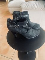 Boots noirs daim 39 Versand möglich/ Envoi possible