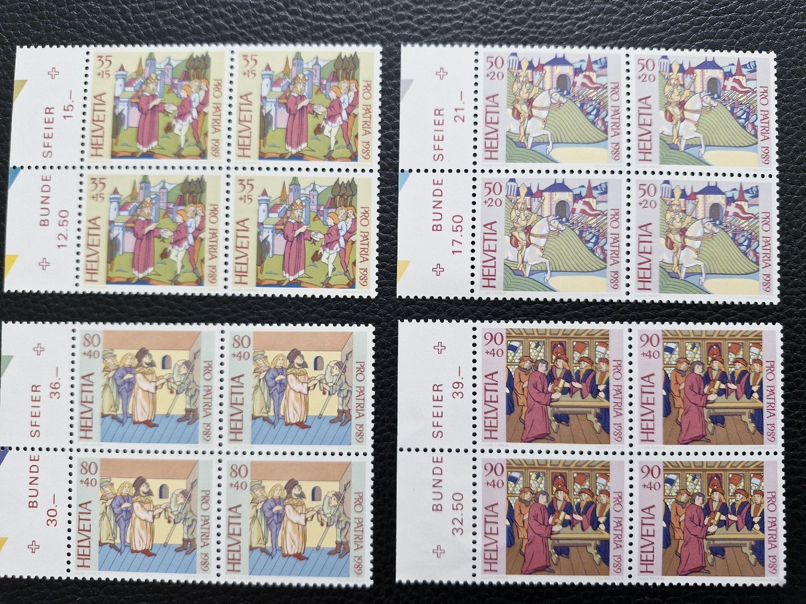 Tutti i francobolli: Pro Patria 1989 - Viererblock Top! postfrisch – Nuovo (secondo la descrizione) da Frauenfeld venduto da Kasico 1