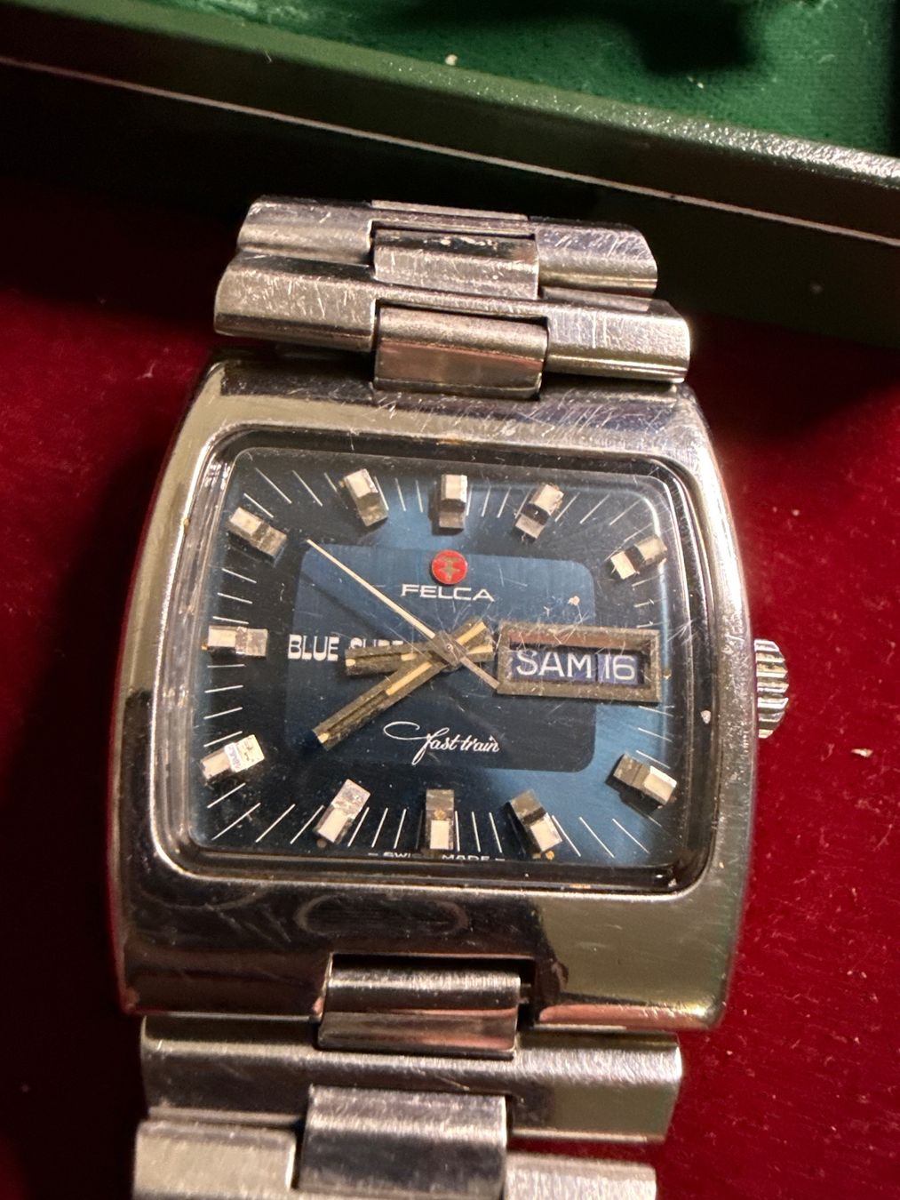 Montres: Fleca Blue Surf Vintage 34 mm Automatic – D'occasion à Pfeffingen par Allhandelklgwatches