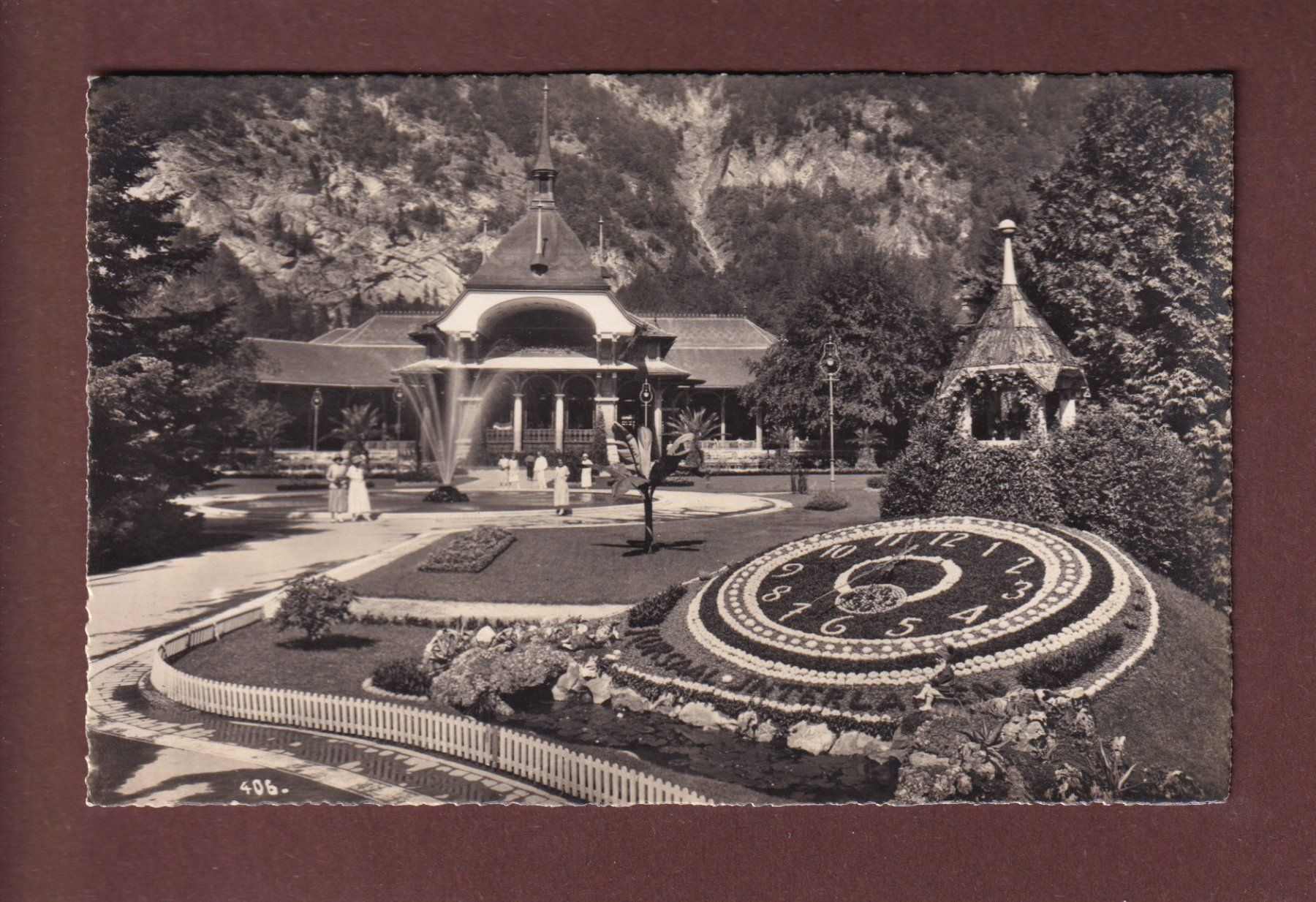 Ansichtskarten: INTERLAKEN - Kursaal - Blumenuhr – Gebraucht aus Pully von nicecards-shop