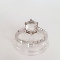 Silber Ring, Damenring 925 mit ein Stein, Grösse 17.8mm
