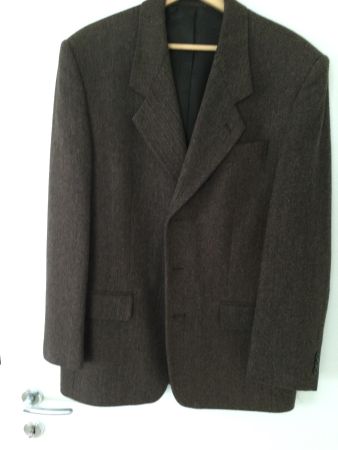 Neu Herren Sakko Gr. 50 Wolle Polyester braun Fischgrat