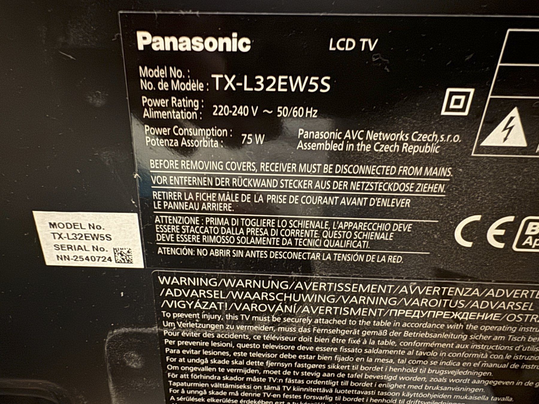 Panasonic Televisori: Panasonic VIERA 32" FullHD LED-LCD TX-L32EW5S – Usato da Baar venduto da UMACULINU 1